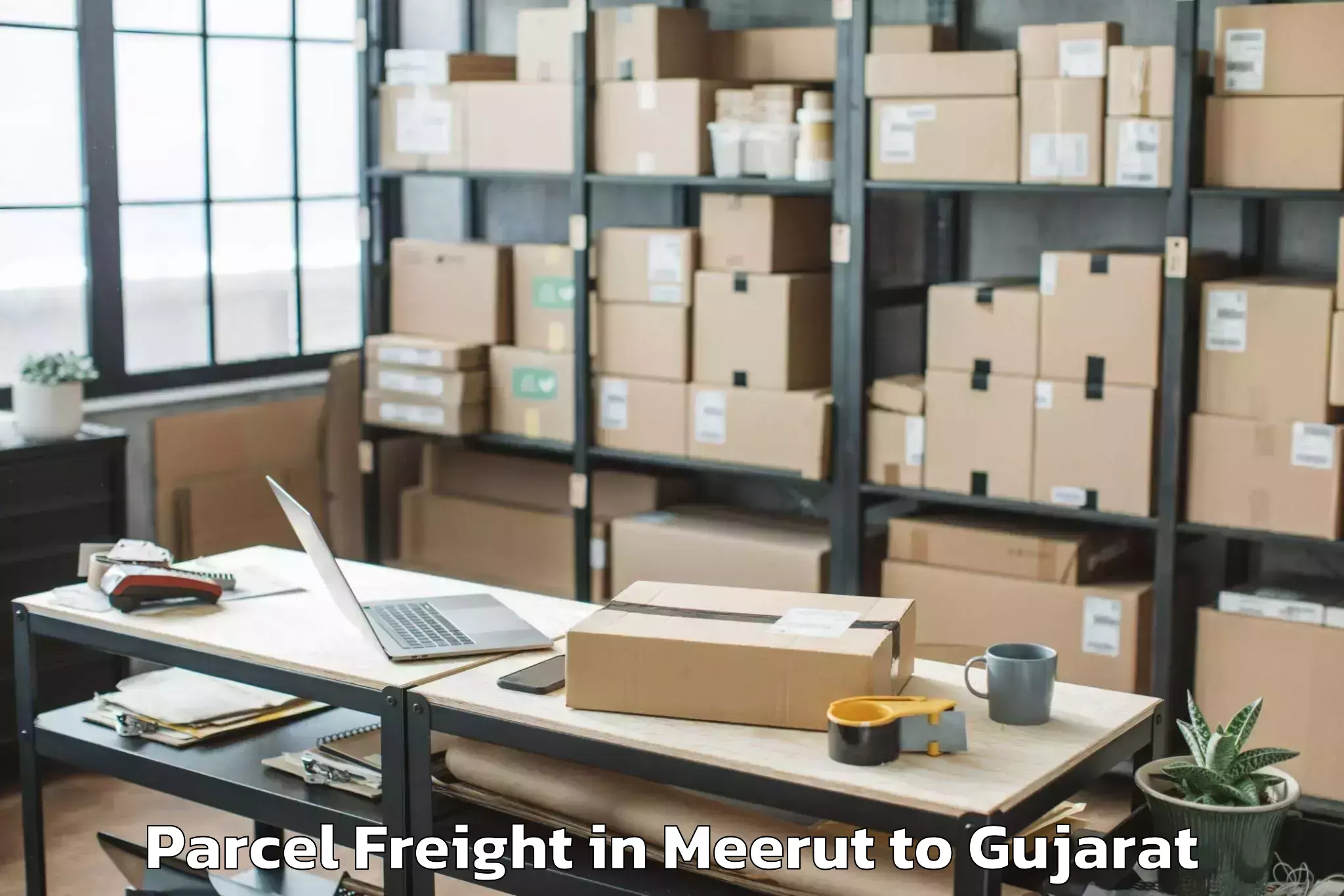 Book Meerut to Rajula Parcel Freight Online